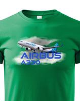 Dětské tričko s potiskem Airbus A330 tričko pro milovníky letounů