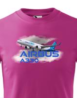Dětské tričko s potiskem Airbus A330 tričko pro milovníky letounů