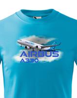 Dětské tričko s potiskem Airbus A330 tričko pro milovníky letounů