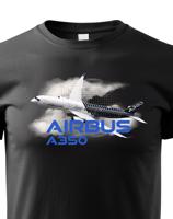 Dětské tričko s potiskem Airbus A350 tričko pro milovníky letounů
