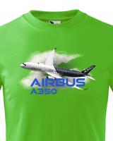 Dětské tričko s potiskem Airbus A350 tričko pro milovníky letounů