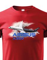 Dětské tričko s potiskem Airbus A350 tričko pro milovníky letounů