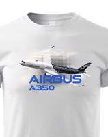 Dětské tričko s potiskem Airbus A350 tričko pro milovníky letounů