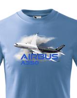 Dětské tričko s potiskem Airbus A350 tričko pro milovníky letounů
