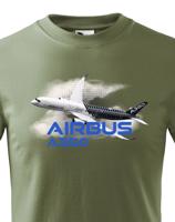 Dětské tričko s potiskem Airbus A350 tričko pro milovníky letounů