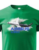 Dětské tričko s potiskem Airbus A350 tričko pro milovníky letounů