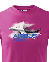 Dětské tričko s potiskem Airbus A350 tričko pro milovníky letounů