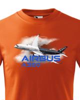 Dětské tričko s potiskem Airbus A350 tričko pro milovníky letounů
