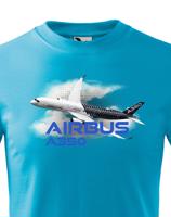 Dětské tričko s potiskem Airbus A350 tričko pro milovníky letounů