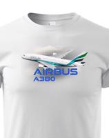 Dětské tričko s potiskem Airbus A380 - ideální dárek pro milovníky letadel