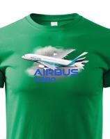 Dětské tričko s potiskem Airbus A380 - ideální dárek pro milovníky letadel