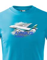 Dětské tričko s potiskem Airbus A380 - ideální dárek pro milovníky letadel