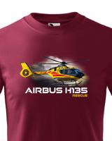 Dětské tričko s potiskem  Airbus Helicopters H135  Rescue - ideální dárek pro milovníky helikoptér