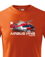 Dětské tričko s potiskem  Airbus Helicopters H145 Rescue - ideální dárek pro milovníky helikoptér