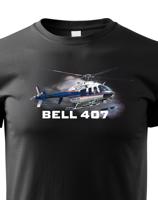 Dětské tričko s potiskem Bell 407 - ideální dárek pro milovníky helikoptér
