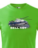 Dětské tričko s potiskem Bell 407 - ideální dárek pro milovníky helikoptér