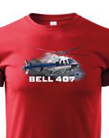 Dětské tričko s potiskem Bell 407 - ideální dárek pro milovníky helikoptér