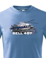 Dětské tričko s potiskem Bell 407 - ideální dárek pro milovníky helikoptér