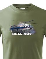 Dětské tričko s potiskem Bell 407 - ideální dárek pro milovníky helikoptér