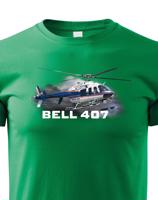 Dětské tričko s potiskem Bell 407 - ideální dárek pro milovníky helikoptér