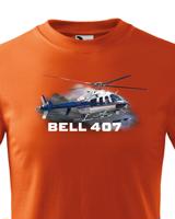 Dětské tričko s potiskem Bell 407 - ideální dárek pro milovníky helikoptér
