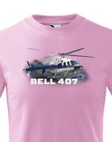Dětské tričko s potiskem Bell 407 - ideální dárek pro milovníky helikoptér