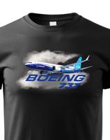 Dětské tričko s potiskem Boeing 737 tričko pro milovníky letounů