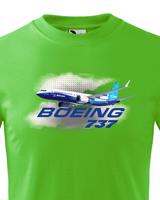 Dětské tričko s potiskem Boeing 737 tričko pro milovníky letounů