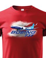 Dětské tričko s potiskem Boeing 737 tričko pro milovníky letounů