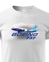 Dětské tričko s potiskem Boeing 737 tričko pro milovníky letounů