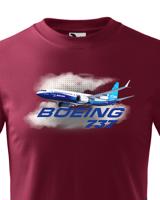 Dětské tričko s potiskem Boeing 737 tričko pro milovníky letounů