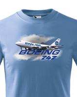 Dětské tričko s potiskem Boeing 747 tričko pro milovníky letounů