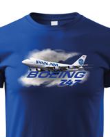 Dětské tričko s potiskem Boeing 747 tričko pro milovníky letounů