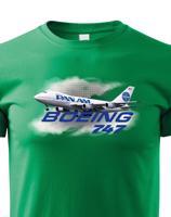 Dětské tričko s potiskem Boeing 747 tričko pro milovníky letounů