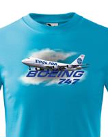 Dětské tričko s potiskem Boeing 747 tričko pro milovníky letounů