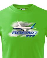 Dětské tričko s potiskem Boeing 777 tričko pro milovníky letounů