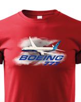 Dětské tričko s potiskem Boeing 777 tričko pro milovníky letounů