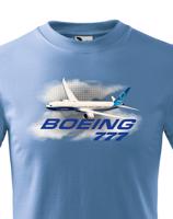 Dětské tričko s potiskem Boeing 777 tričko pro milovníky letounů