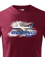 Dětské tričko s potiskem Boeing 777 tričko pro milovníky letounů