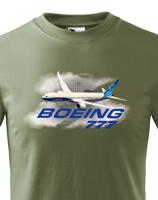 Dětské tričko s potiskem Boeing 777 tričko pro milovníky letounů