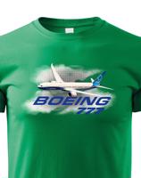 Dětské tričko s potiskem Boeing 777 tričko pro milovníky letounů