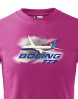 Dětské tričko s potiskem Boeing 777 tričko pro milovníky letounů
