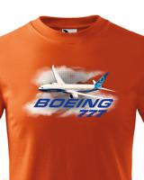 Dětské tričko s potiskem Boeing 777 tričko pro milovníky letounů