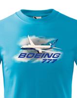 Dětské tričko s potiskem Boeing 777 tričko pro milovníky letounů