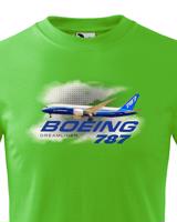 Dětské tričko s potiskem Boeing 787 tričko pro milovníky letounů