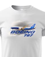 Dětské tričko s potiskem Boeing 787 tričko pro milovníky letounů