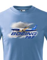 Dětské tričko s potiskem Boeing 787 tričko pro milovníky letounů