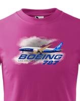 Dětské tričko s potiskem Boeing 787 tričko pro milovníky letounů