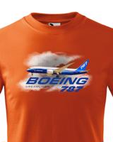 Dětské tričko s potiskem Boeing 787 tričko pro milovníky letounů