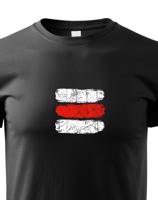 Dětské tričko s potiskem červené turistické značky